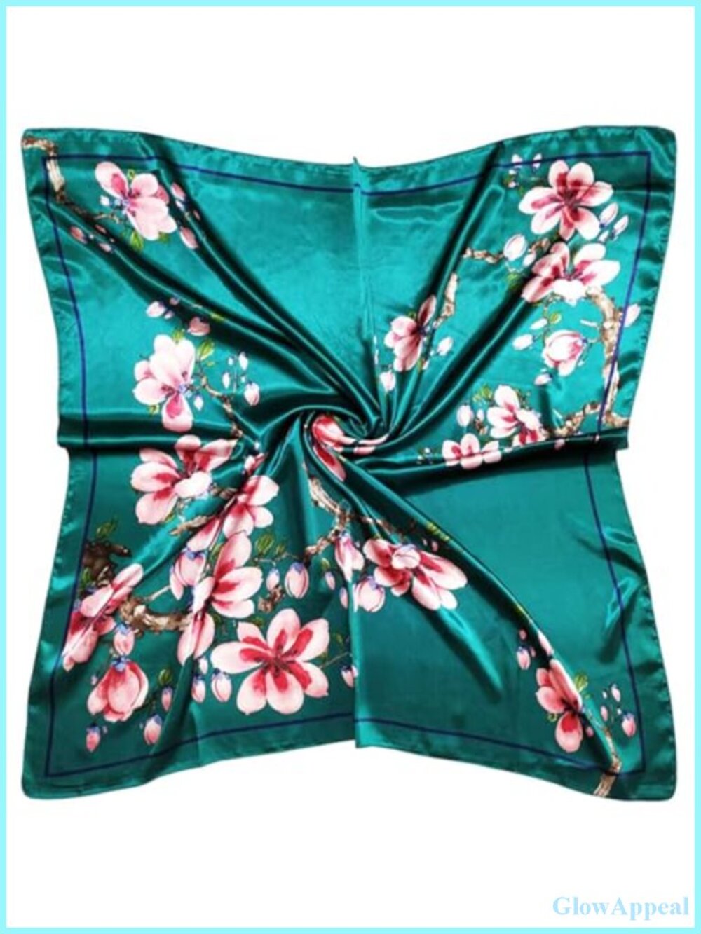 Satin Head Scarf for Women, 35x35 in, Silk Like Hair Wrap, Square Bandana,